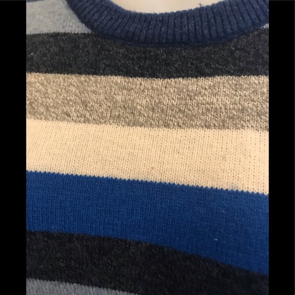 Gap Crew Neck Blue Striped Long Sleeve Sweater - Picture 5 of 8